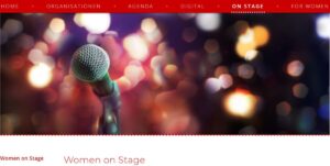 women on stage